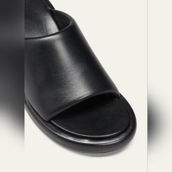 BALENCIAGA Rise Black Lambskin Wedge Slide Platform Sandals EU 40 US 10 Org $850 - Picture 3 of 12